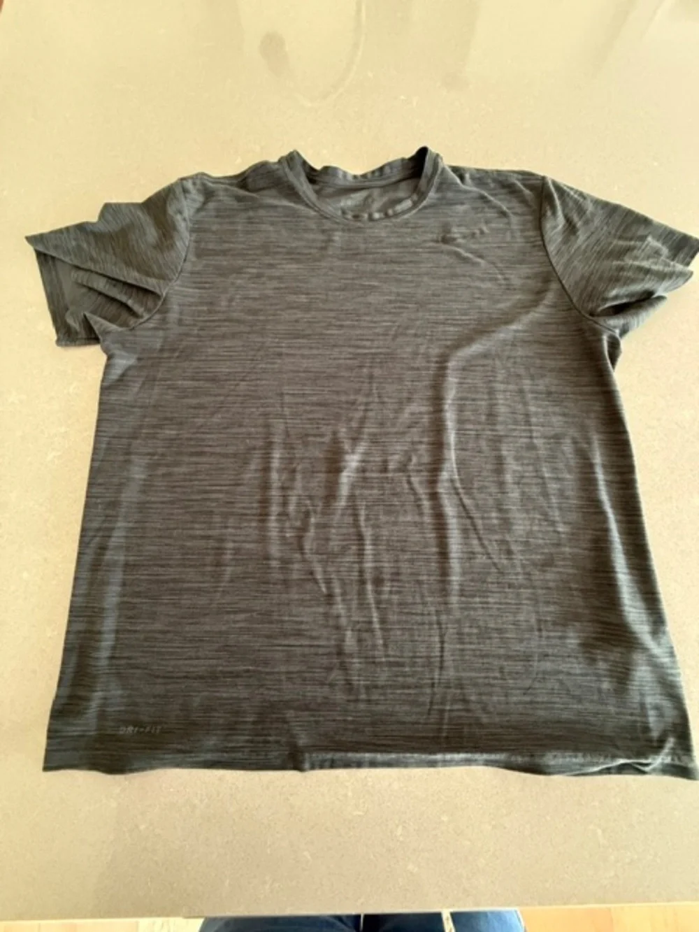 Women's Marbled Dark Gray Nike Dri-Fit Crew Neck T-shirt X-Large XL EUC
